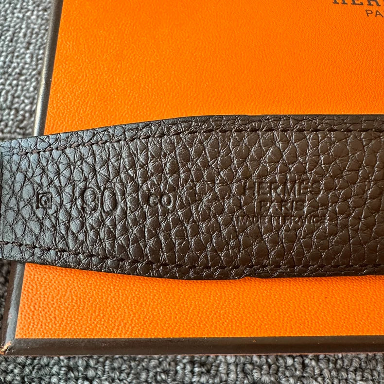 Hermes Double-Sided Smooth Buckle Belt