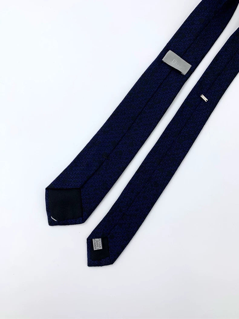 Dior Blue Floral Silk Tie