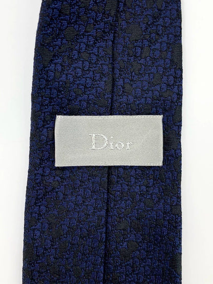 Dior Blue Floral Silk Tie