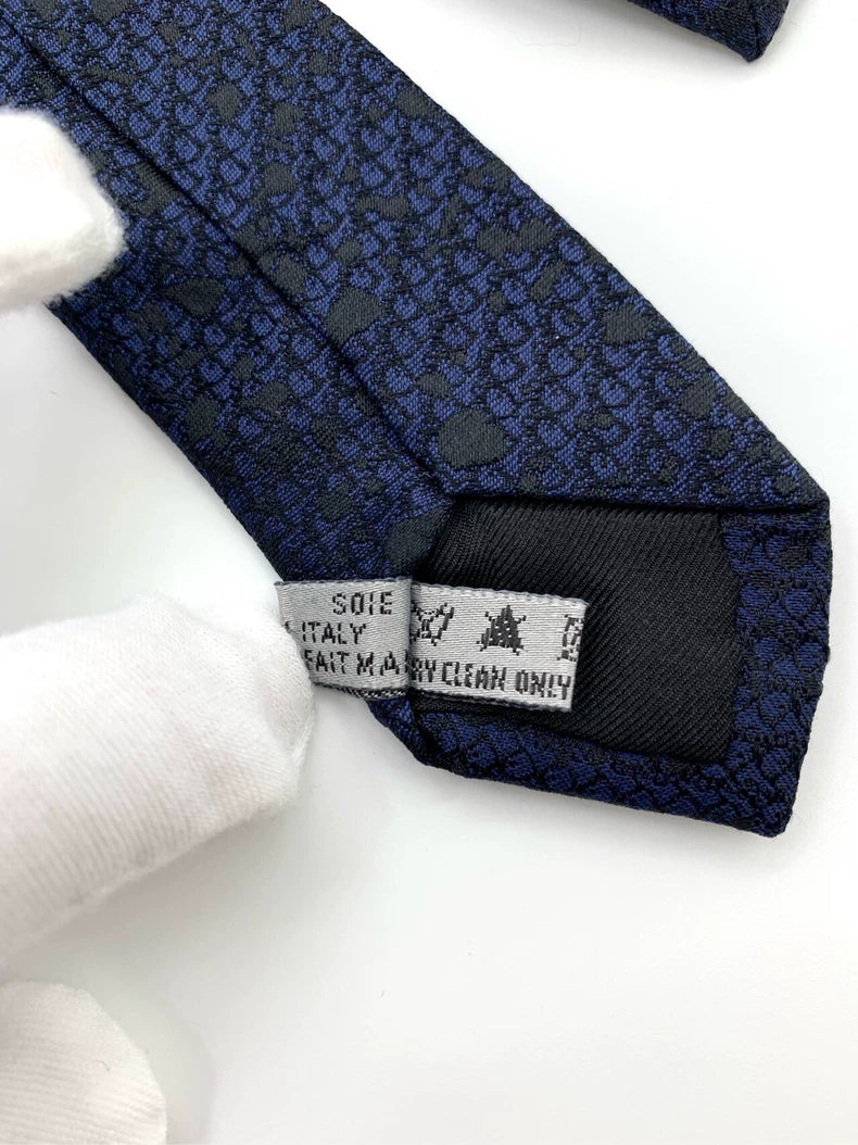 Dior Blue Floral Silk Tie