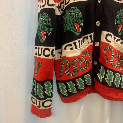 Gucci Wool Cardigan Sweater in Medium Size