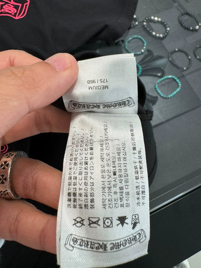 Chrome Hearts Black Red Skull Short Sleeve Tee-yf