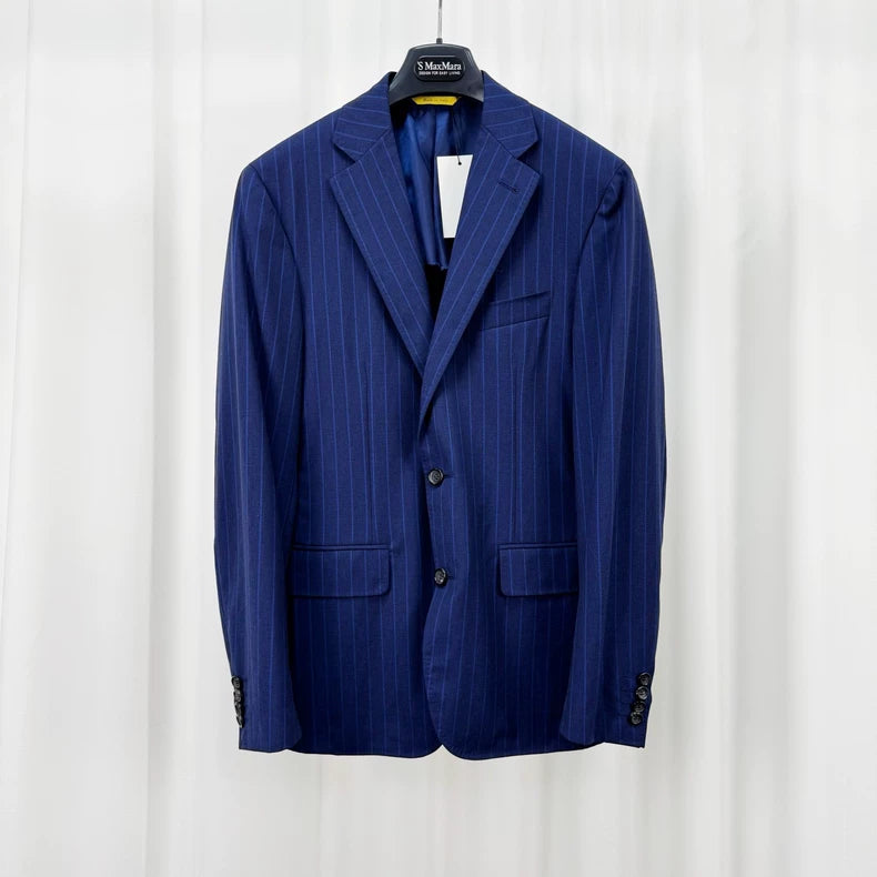 Canali Custom Wool Striped Suit Jacket-yf