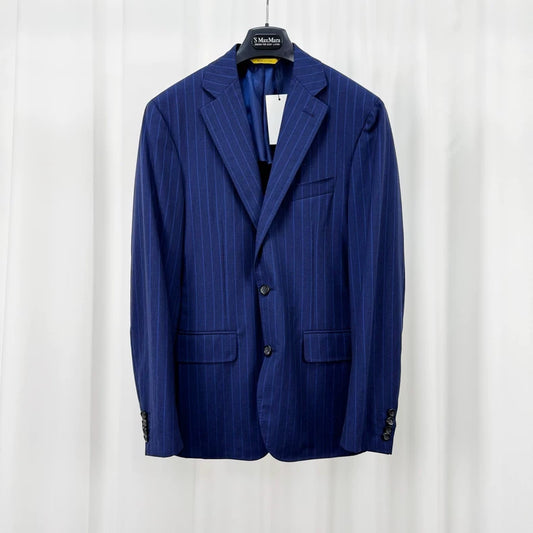 Canali Custom Wool Striped Suit Jacket-yf