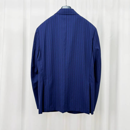 Canali Custom Wool Striped Suit Jacket-yf
