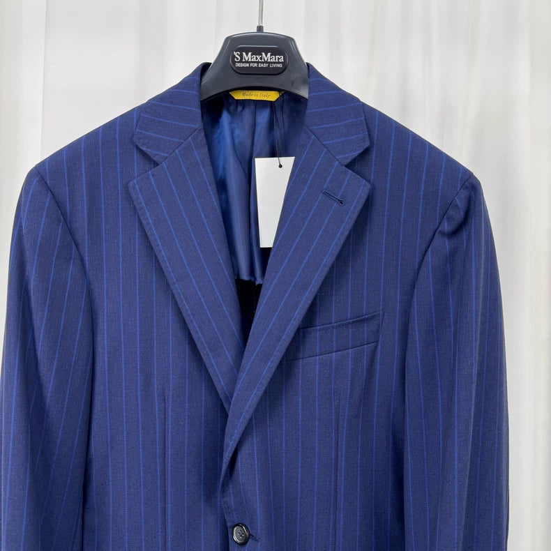 Canali Custom Wool Striped Suit Jacket-yf
