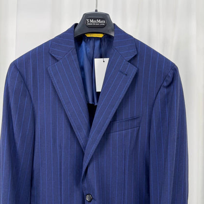 Canali Custom Wool Striped Suit Jacket-yf