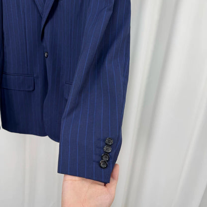 Canali Custom Wool Striped Suit Jacket-yf