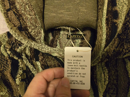 kapital hooded knit sweater