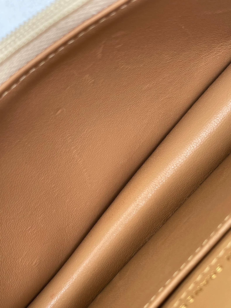 Chanel WOC Mini Bag in Beige Leather