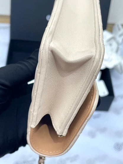 Chanel WOC Mini Bag in Beige Leather