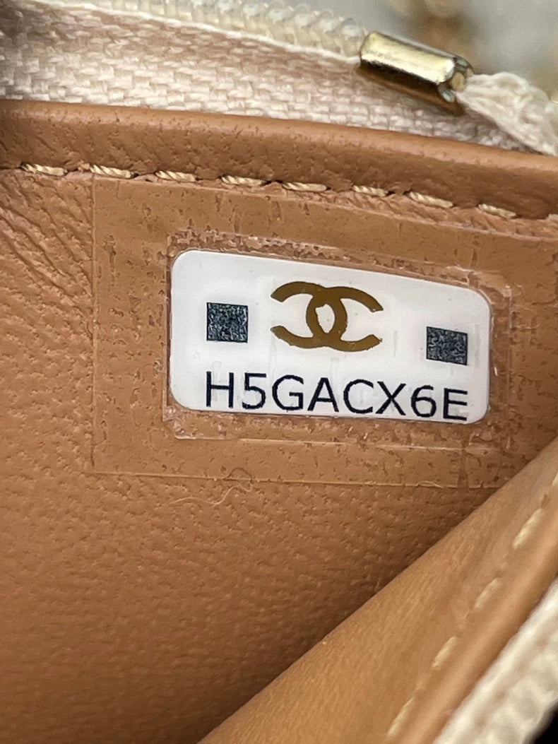 Chanel WOC Mini Bag in Beige Leather