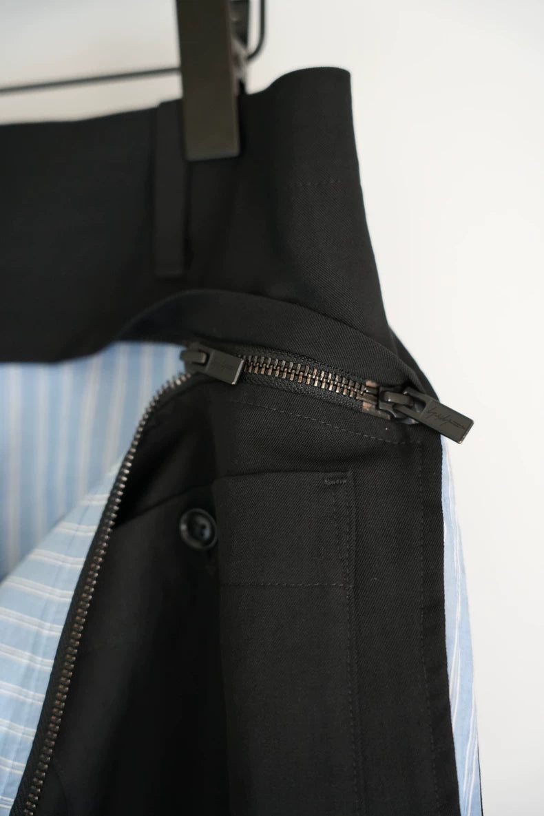 Yohji Yamamoto Blue Stripe Zip Pants