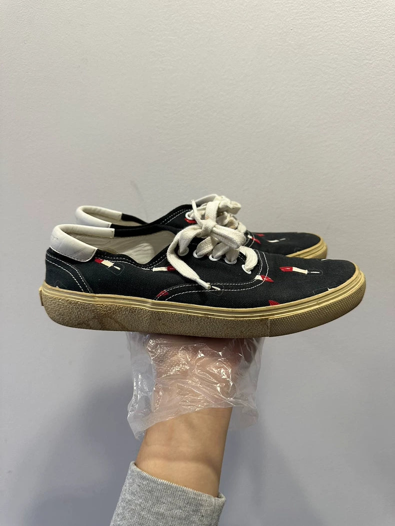 Saint Laurent Black Canvas Sneakers
