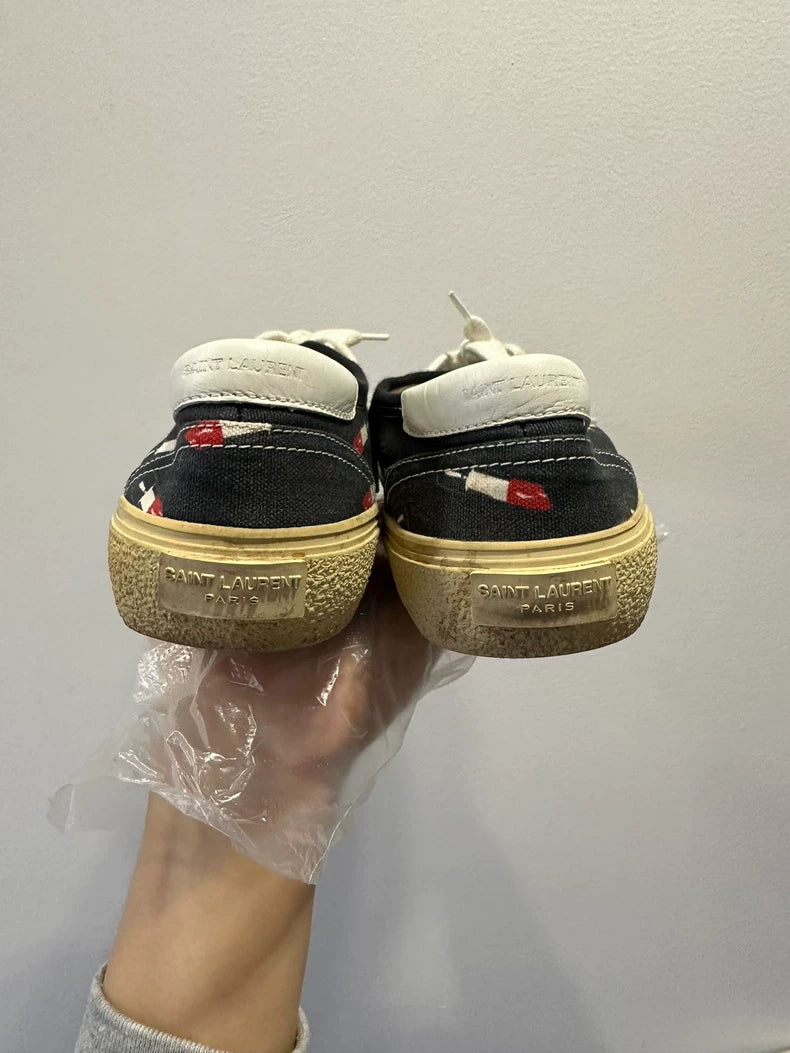 Saint Laurent Black Canvas Sneakers