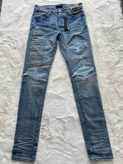 Amiri Blue Logo Denim Pants