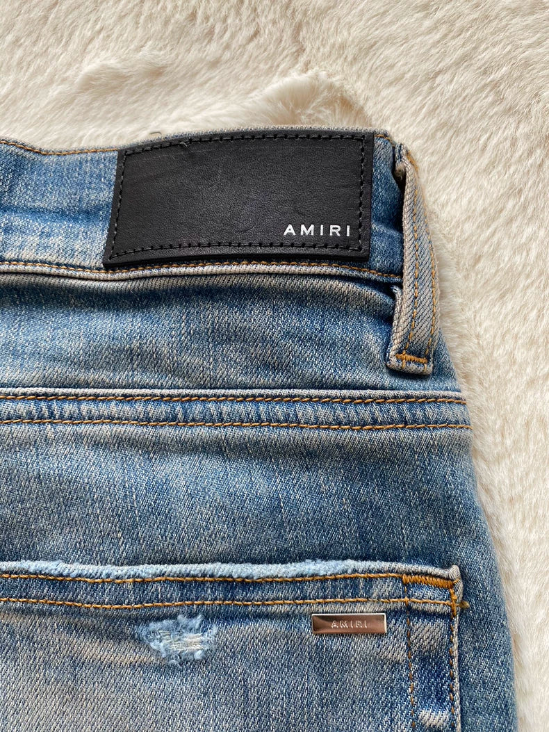 Amiri Blue Logo Denim Pants