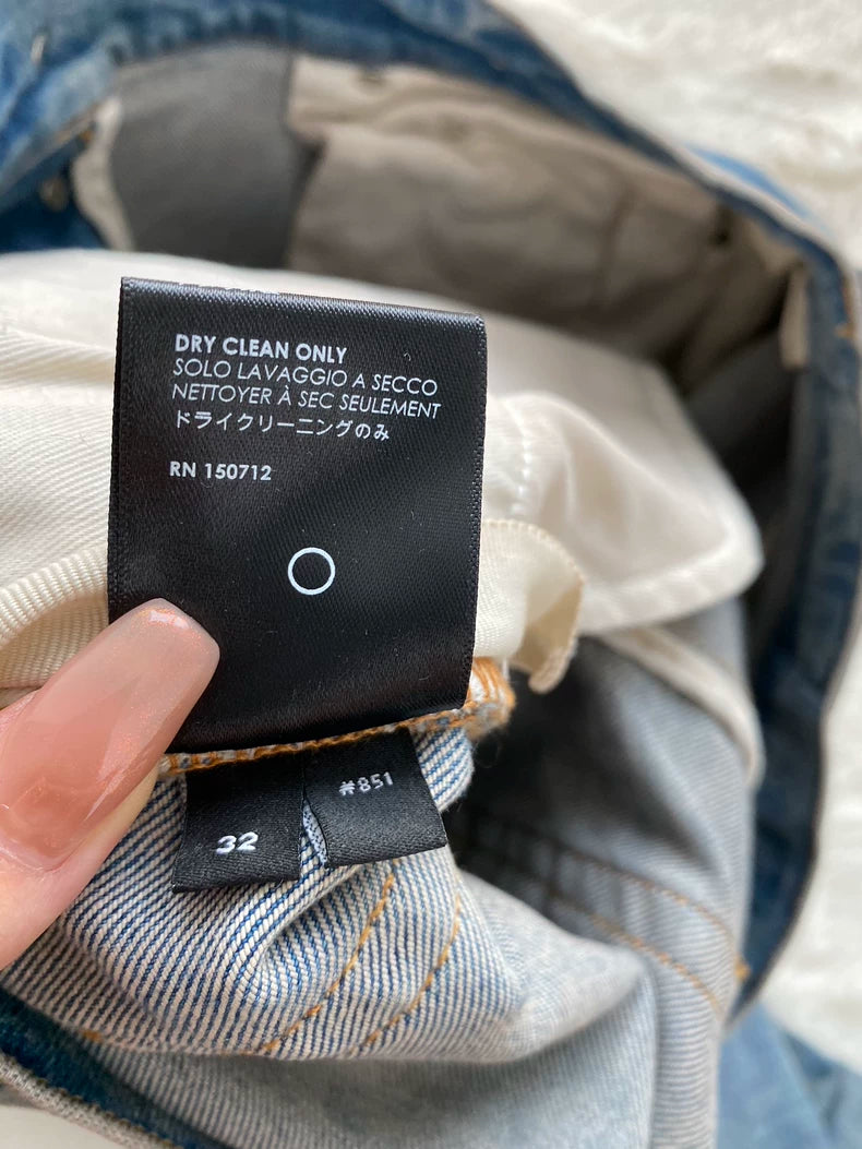 Amiri Blue Logo Denim Pants