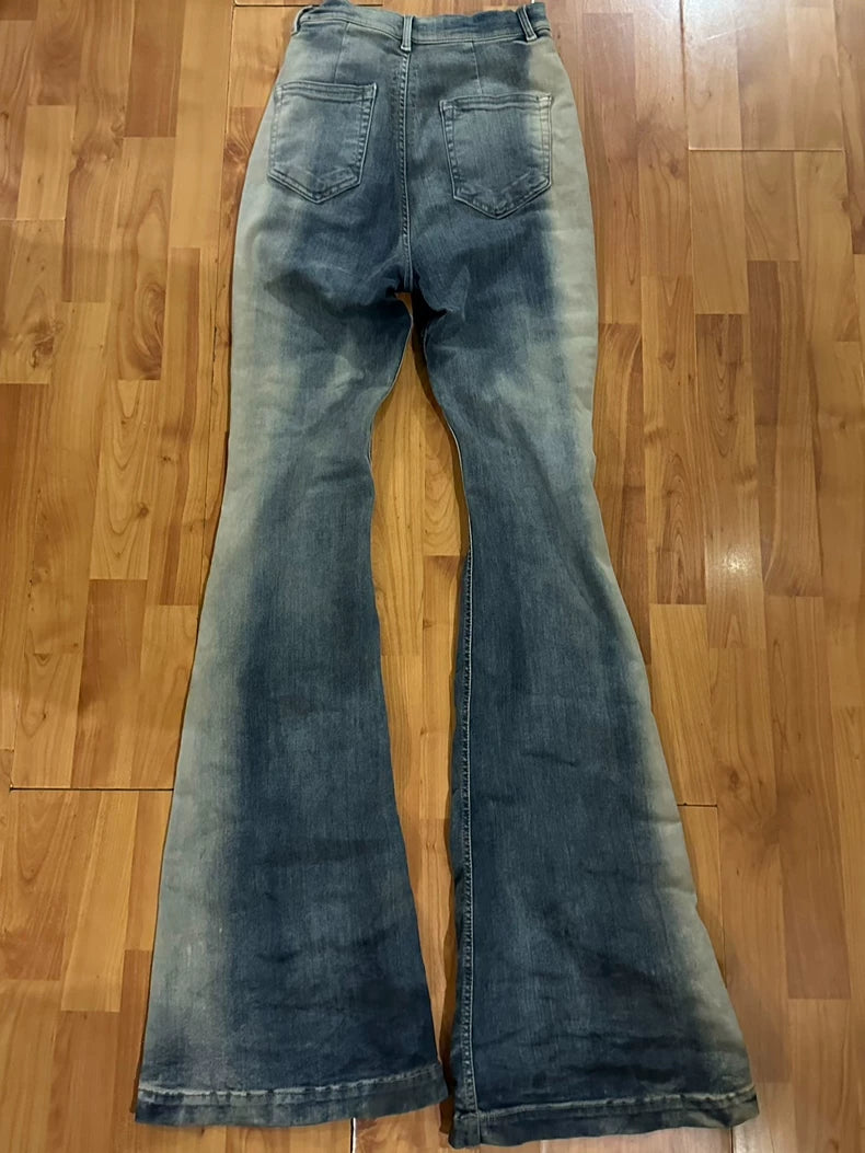 Rick Owens Washed Gradient Flare Jeans
