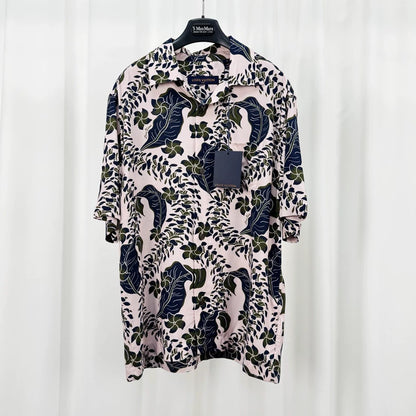 Louis Vuitton Floral Silk Short-Sleeve Shirt-yf