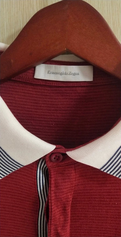 Ermenegildo Zegna Polo Shirt in Dark Red