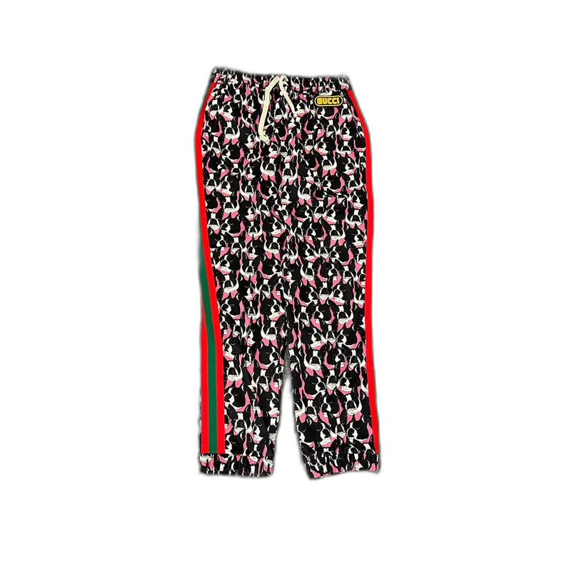 Gucci Printed Dog Pattern Sports Pants