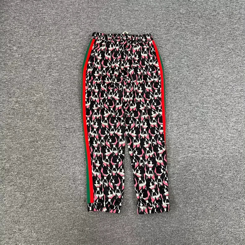 Gucci Printed Dog Pattern Sports Pants