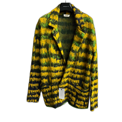 Saint Laurent Yellow Green Striped Jacket