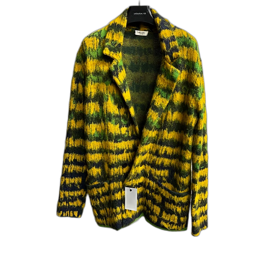 Saint Laurent Yellow Green Striped Jacket