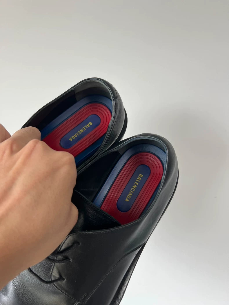 Balenciaga Black Derby Shoes Size 44