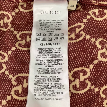 Gucci Red Logo Printed Silk Shorts