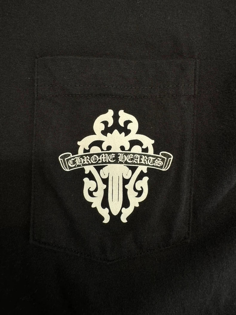 Chrome Hearts Black Short Sleeve T-shirt-yf