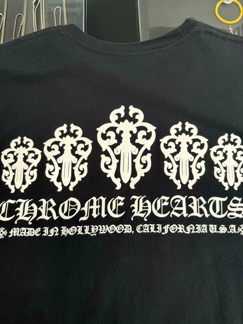 Chrome Hearts Black Short Sleeve T-shirt-yf