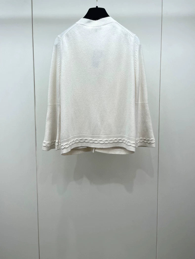 Chanel Knit Cashmere Cardigan With Sleeves