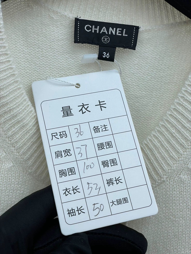 Chanel Knit Cashmere Cardigan With Sleeves