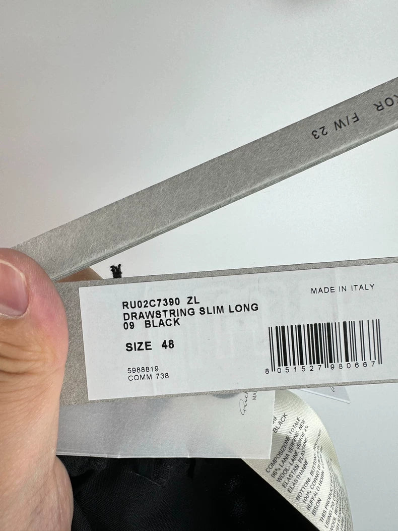 Rickowens Wool Drawstring Trousers