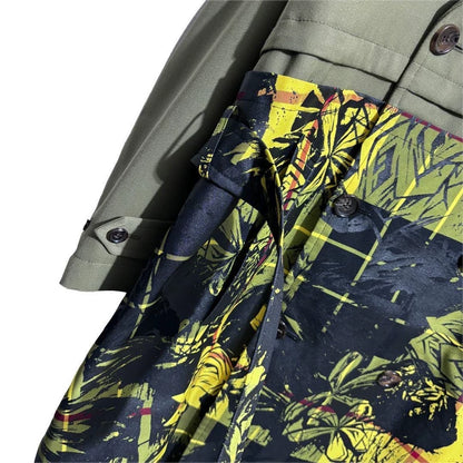 Comme des Garcons Homme Plus patchwork long coat