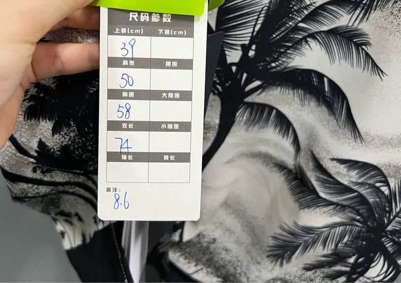 Celine Palm Tree Print Short Sleeve Shirt-yf