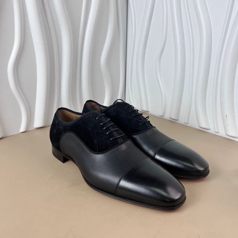 Christian Louboutin Black Leather Dress Shoes