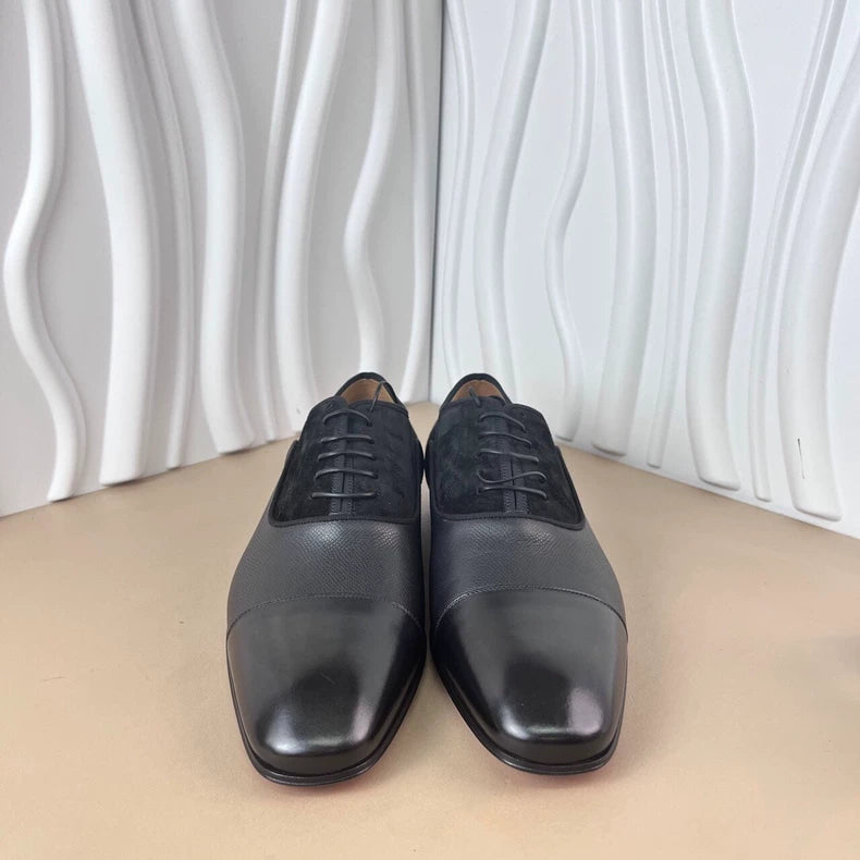Christian Louboutin Black Leather Dress Shoes