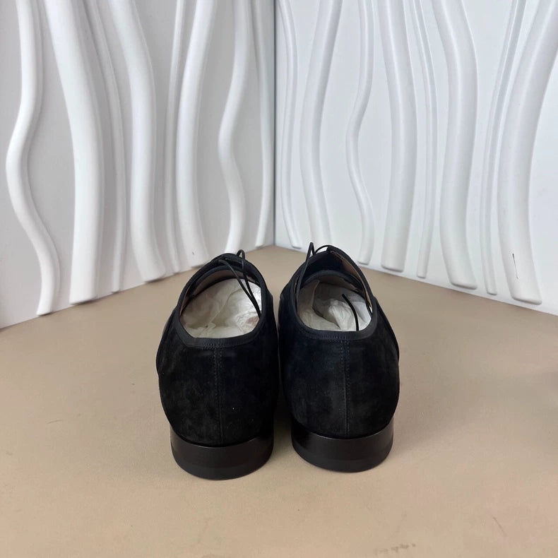 Christian Louboutin Black Leather Dress Shoes