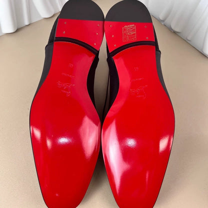 Christian Louboutin Black Leather Dress Shoes
