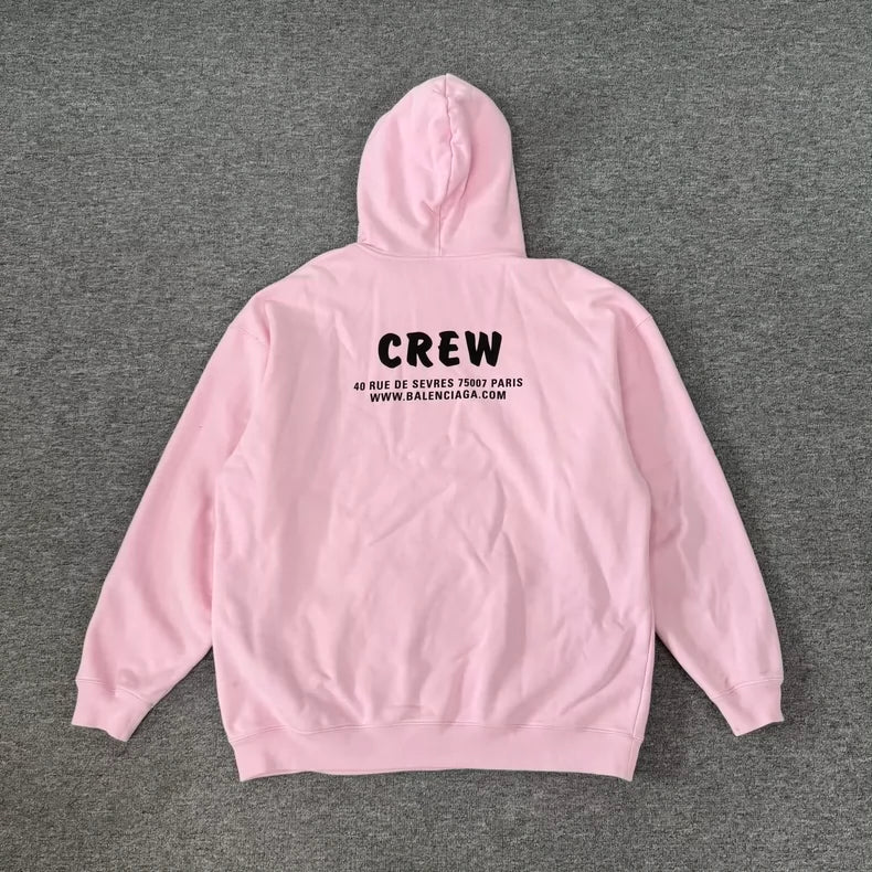 Balenciaga Pink Crew Neck Hoodie