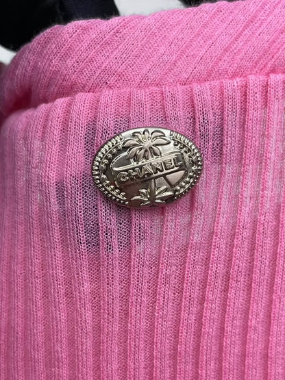 Chanel Pink Sleeveless Knit Top