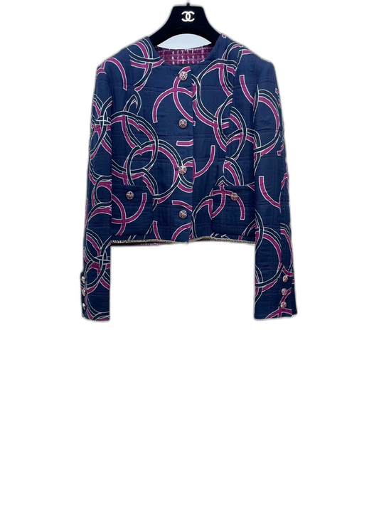 Chanel Graffiti Logo Cropped Jacket