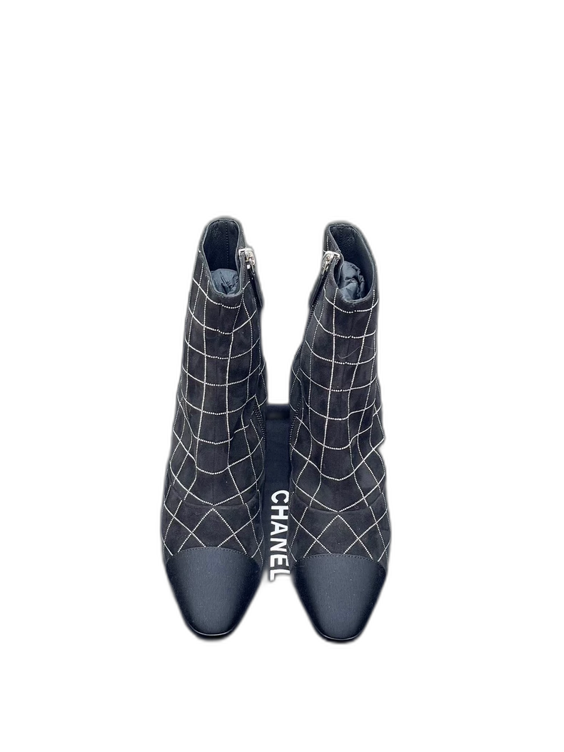 Chanel Bling Grid Short Boots