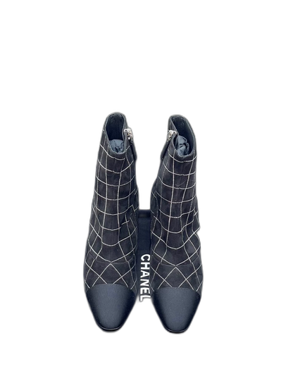 Chanel Bling Grid Short Boots