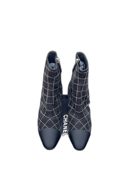 Chanel Bling Grid Short Boots