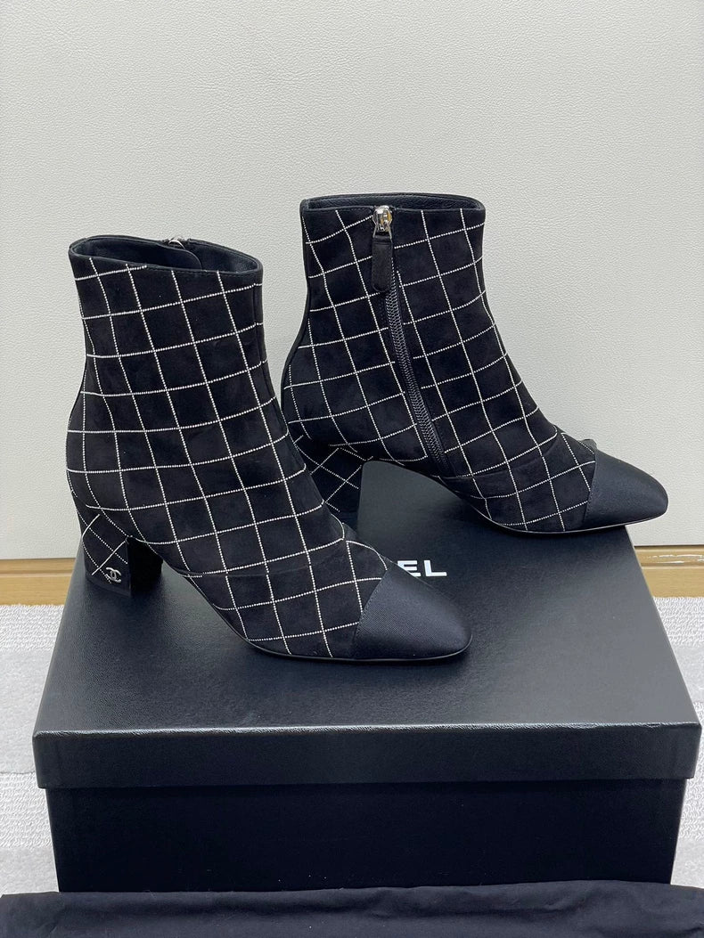 Chanel Bling Grid Short Boots