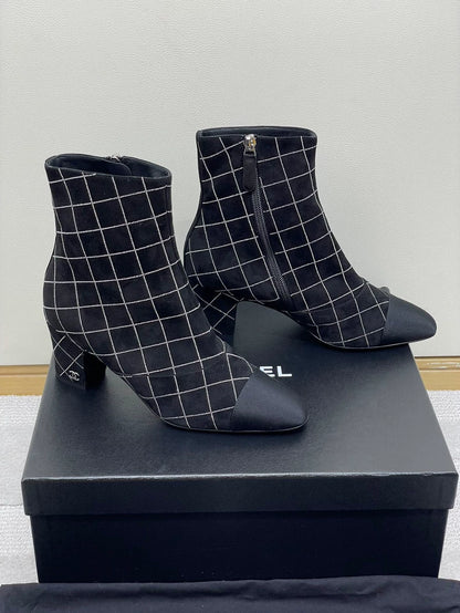 Chanel Bling Grid Short Boots